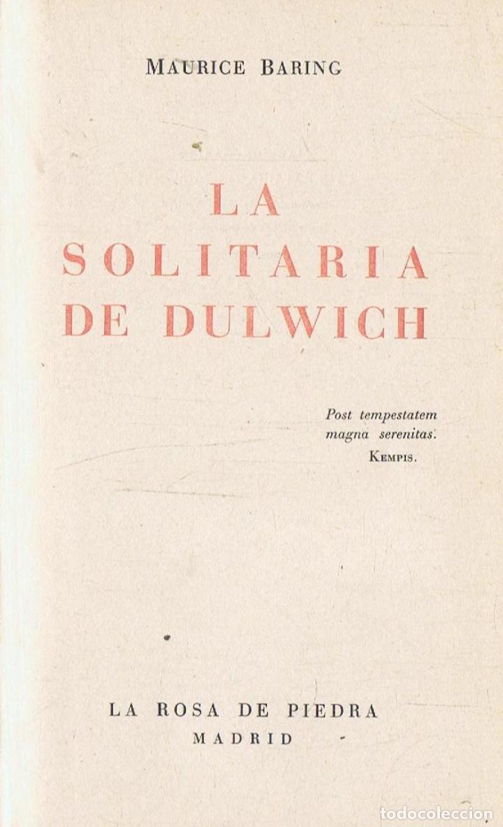 Libros: Baring. Maurice - LA SOLITARIA DE DULWICH - Foto 1