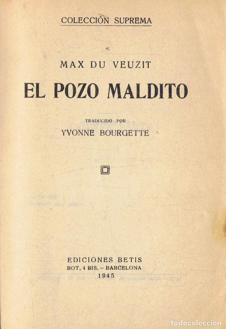 Libros: Veuzit. Max du - EL POZO MALDITO - Foto 1