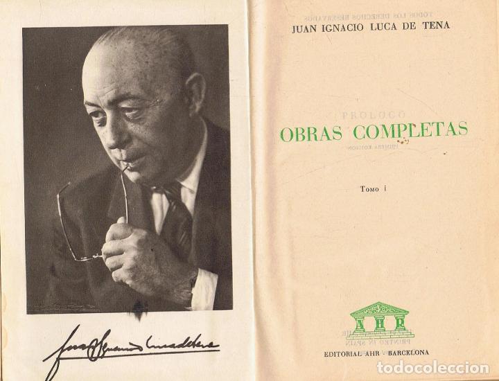 Libros: Luca de Tena. Juan Ignacio - OBRAS COMPLETAS. 2 Tomos. Teatro - Foto 1