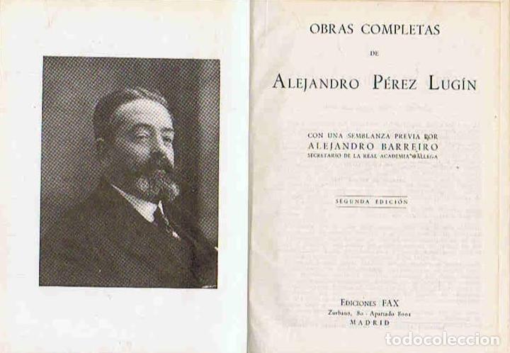 Libros: P&Atilde;&copy;rez Lug&Atilde;&shy;n. Alejandro - OBRAS COMPLETAS - Foto 1