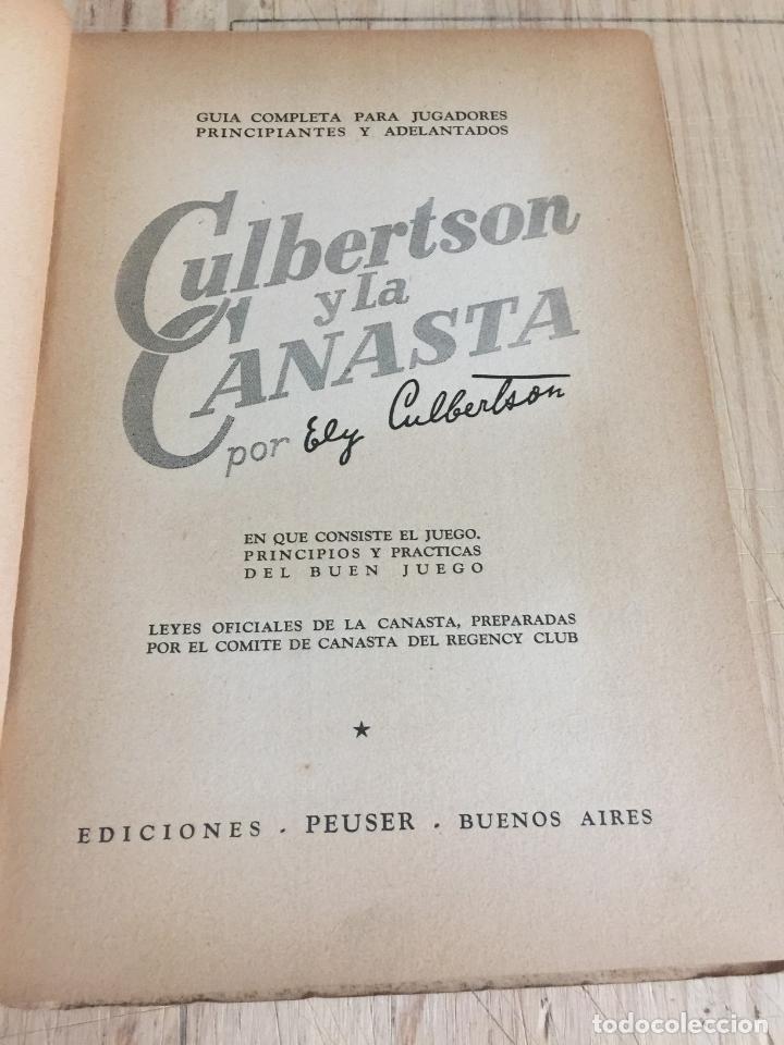 Libros: Culbertson y la canasta - Ely Culbertson - Foto 2