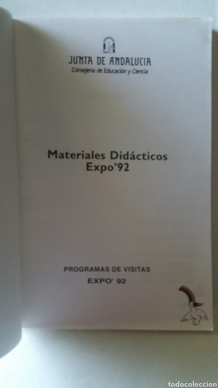 Libros: Materiales did&aacute;cticos expo92. Junta de Andaluc&iacute;a, programas de visitas, 1992. - Foto 4