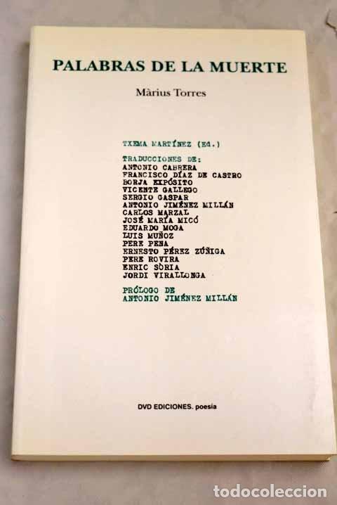 Libros: Palabras de la muerte.- Torres, Marius - Foto 1