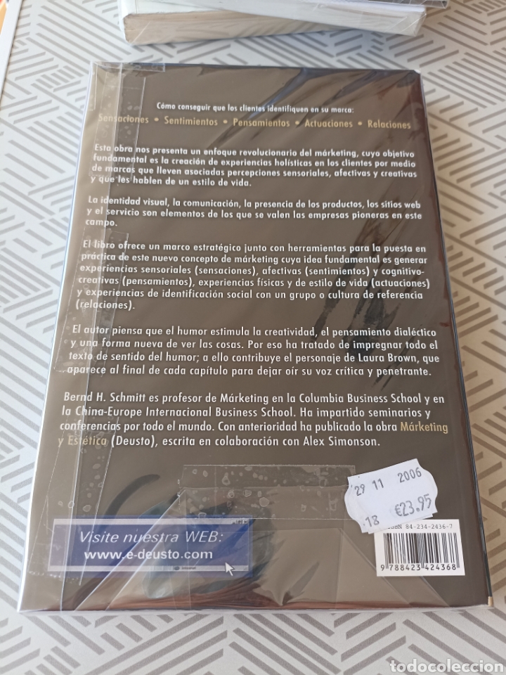 Libros: Experiential marketing, Bernard H.Schmitt, editorial Deusto - Foto 2