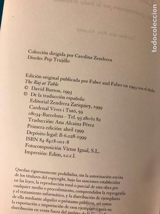 Libros: Los sabores del Raj. David Burton - Foto 3
