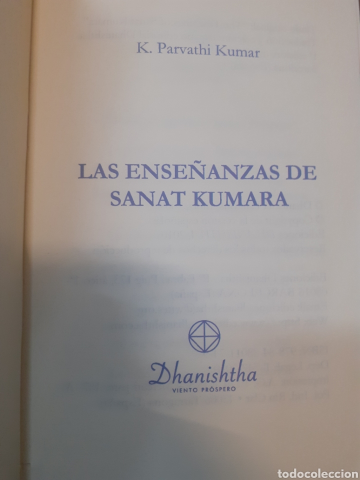 Libros: LAS ENSE&Ntilde;ANZAS DE SANAT KUMARA - PARVATHI KUMAR,K. - Foto 3