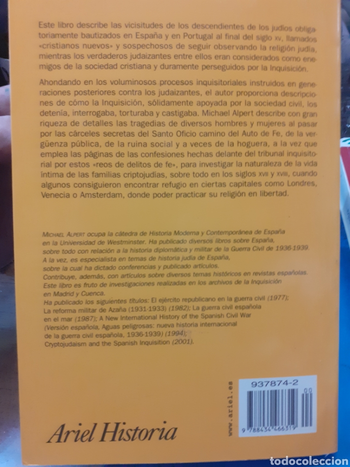 Libros: CRIPTOJUDAISMO E INQUISICION EN LOS SIGLO XVII Y XVIII - ALPERT,Michael - Foto 2