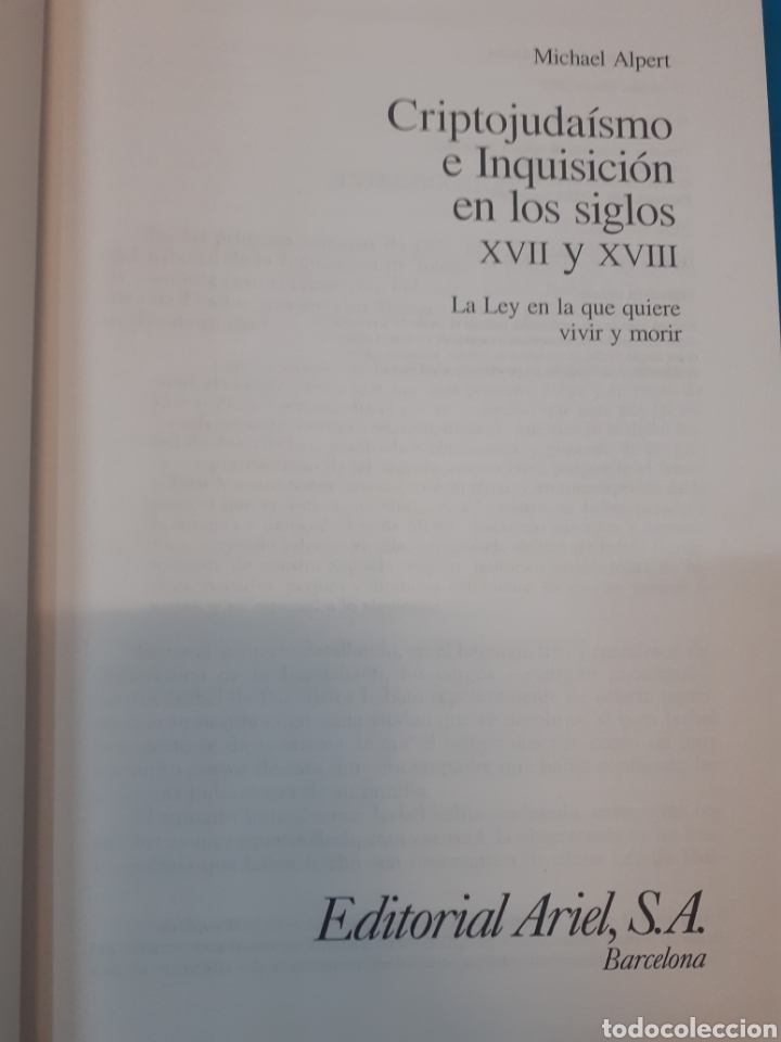 Libros: CRIPTOJUDAISMO E INQUISICION EN LOS SIGLO XVII Y XVIII - ALPERT,Michael - Foto 3