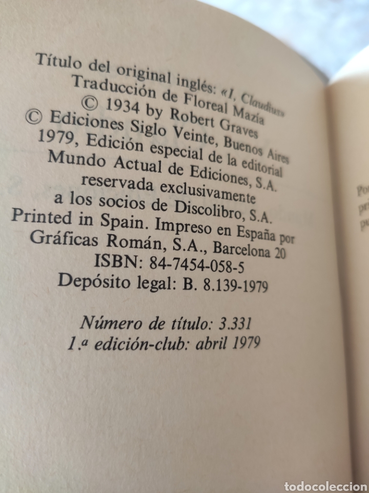 Libros: Yo Claudio. Robert Graves - Foto 2