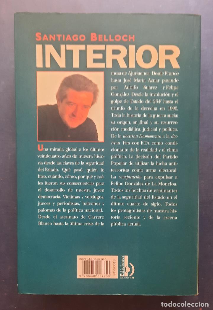 Libros: INTERIOR - SANTIAGO BELLOCH - EDICIONES B. 1998. - Foto 5