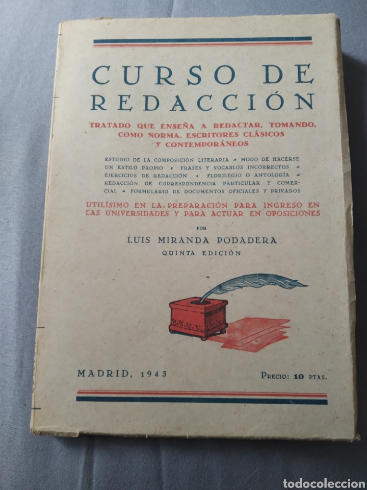 Libros: Curso de redaccion.1943.Luis Miranda Podadera. - Foto 1