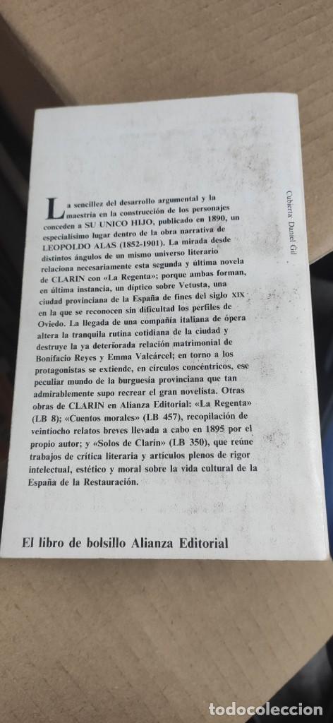 Libros: Libro Su &uacute;nico hijo&rdquo; Leopoldo Alas Clar&iacute;n - Foto 2