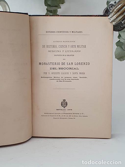 Libros: Antiguos Manuscritos de historia, ciencia y arte militar. Medicina y literarios existentes en la Bib