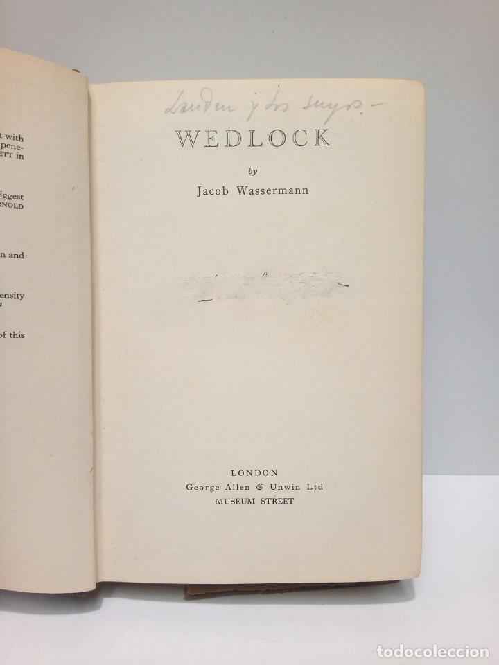 Libros: WASSERMANN, Jacob - Wedlock - Foto 2