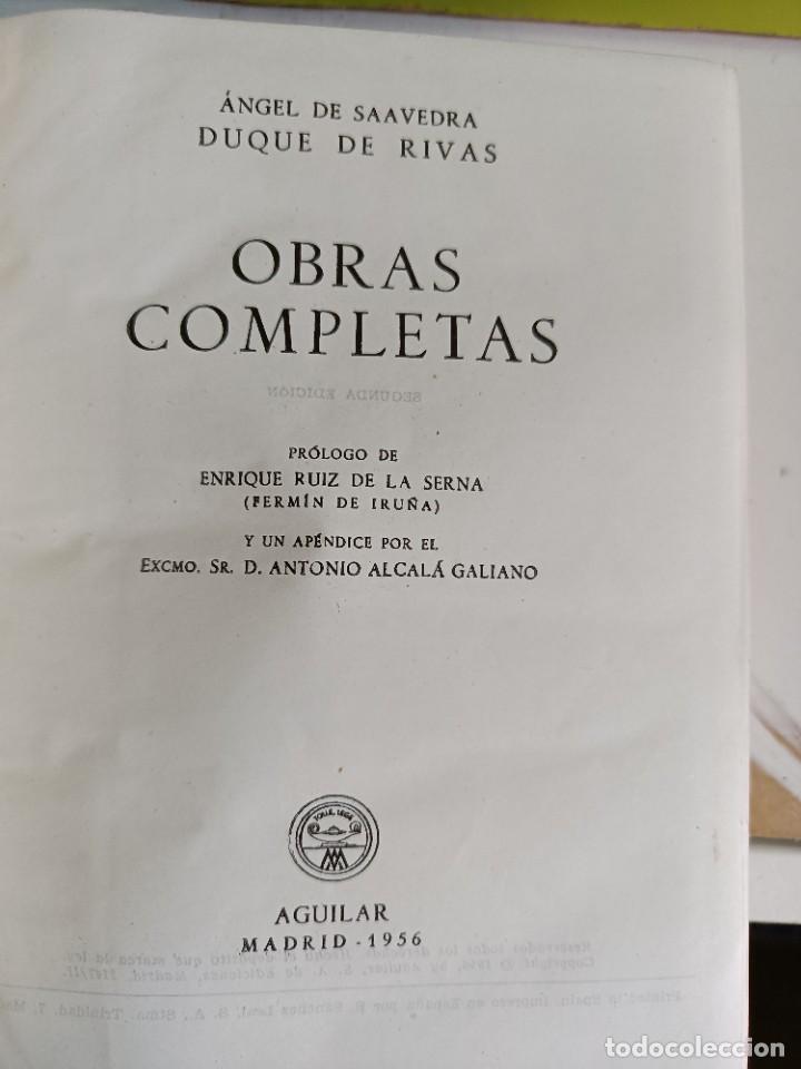 Libros: DUQUE DE RIVAS. OBRAS COMPLETAS - Foto 3