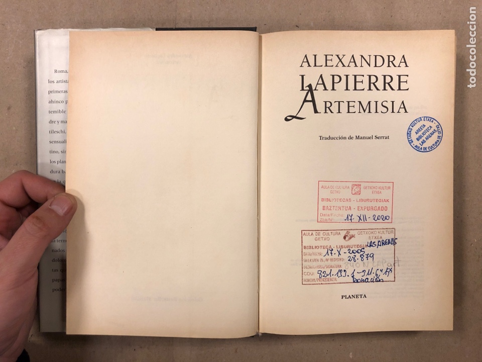 Libros: ARTEMISA. ALEXANDRA LAPIERRE. EDITORIAL PLANETA 1999. - Foto 2