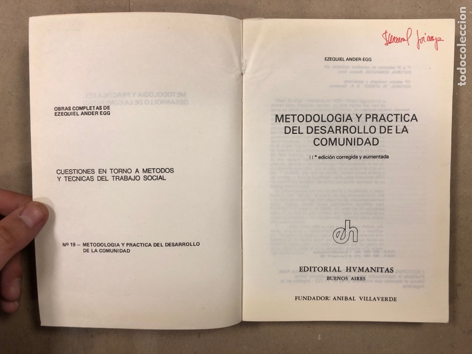 Libros: METODOLOG&Iacute;A Y PR&Aacute;CTICA DEL DESARROLLO DE LA COMUNIDAD. EZEQUIEL ANDER-EGG. EDITORIAL HUMANITAS - Foto 2