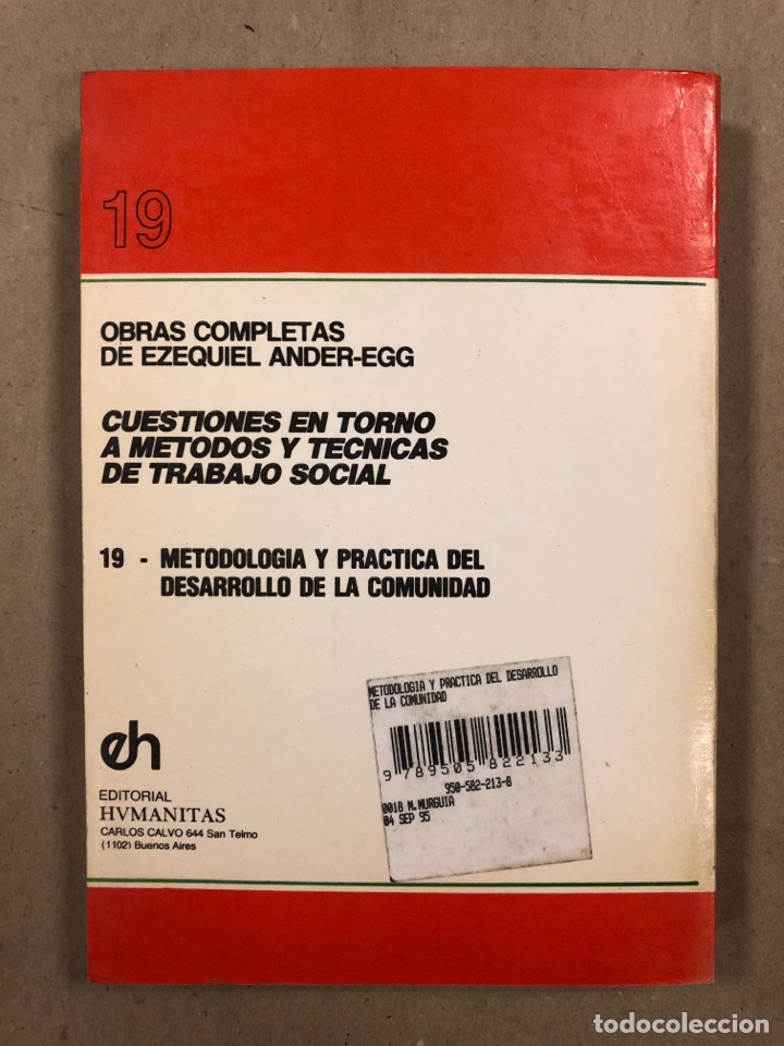 Libros: METODOLOG&Iacute;A Y PR&Aacute;CTICA DEL DESARROLLO DE LA COMUNIDAD. EZEQUIEL ANDER-EGG. EDITORIAL HUMANITAS - Foto 6