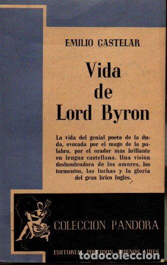 Libros: VIDA DE LORD BYRON. - CASTELAR, Emilio. - Foto 1
