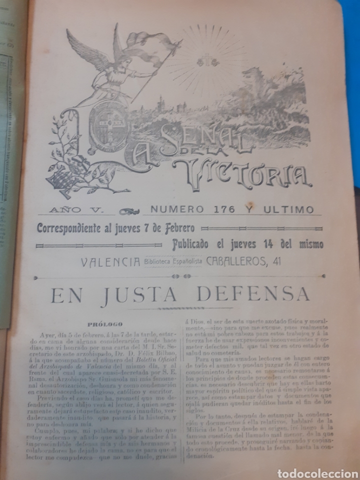 Libros: LA SE&Ntilde;AL DE LA VICTORIA N&ordm; 176 Y ULTIMO. 4 SUPLEMENTOS VINDICACION JOSEFINA. Carlismo - CORBATO,Jo
