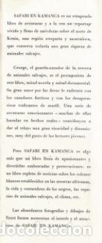 Libros: SAFARI EN KAMANGA - H. Tichy - Foto 3