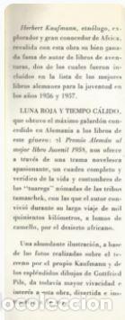 Libros: LUNA ROJA Y TIEMPO CALIDO-Herbert Kaufmann - Foto 3