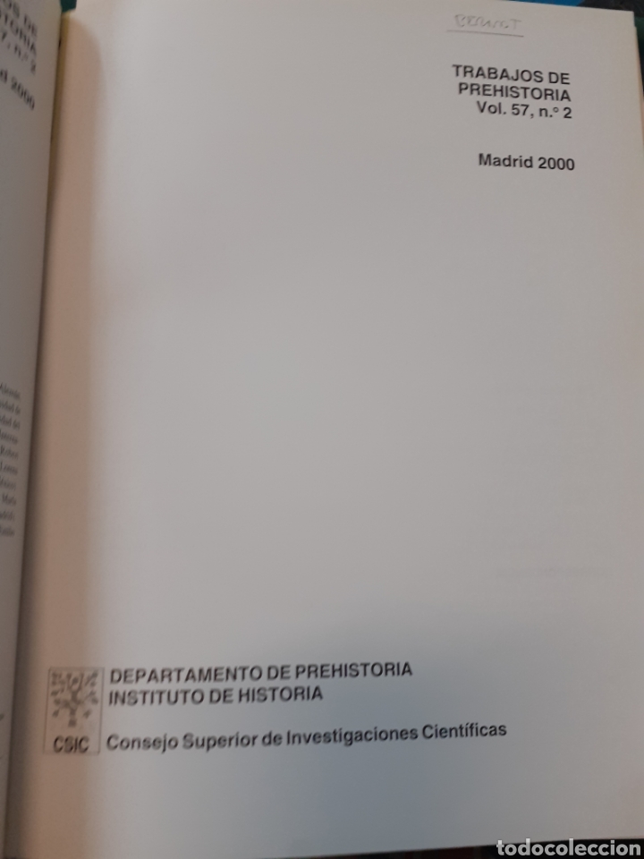 Libros: TRABAJOS DE PREHISTORIA. Vol. 57. n&ordm; 2. Arqueolog&iacute;a - Foto 3