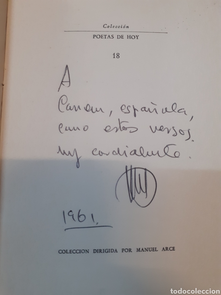 Libros: SOMBRA DE UN AMOR. Dedicatoria autografa del autor - ARCE,Manuel - Foto 2