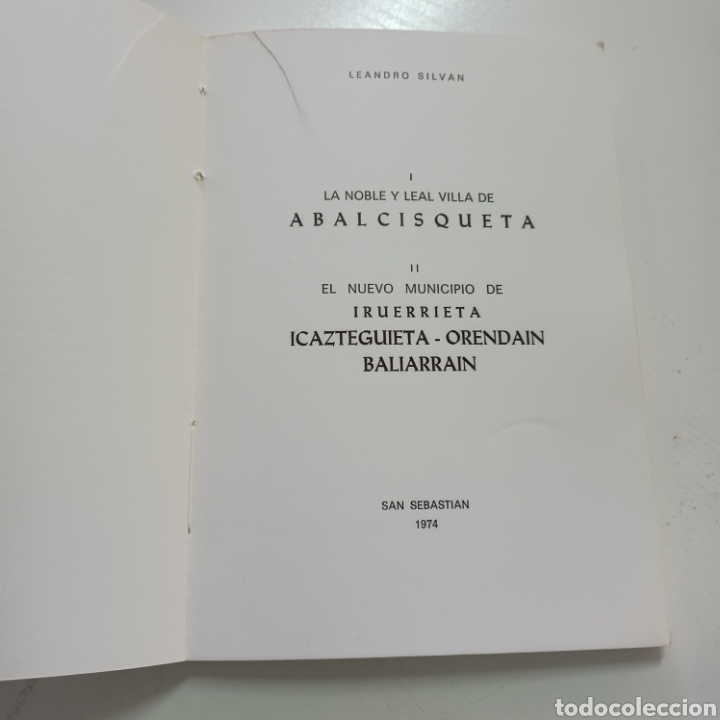 Libros: LA NOBLE Y LEAL VILLA DE ABALCISQUETA - LEANDRO SILVAN - Foto 5