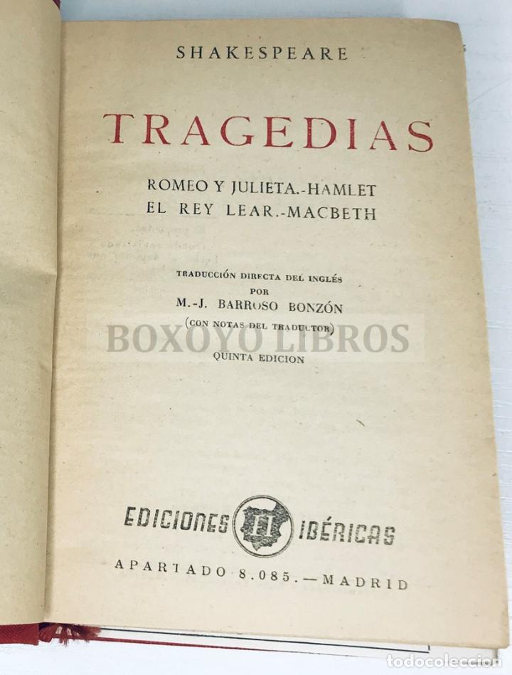 Libros: SHAKESPEARE. Tragedias (Romeo y Julieta - Hamlet - El Rey Lear -Macbeth - Foto 2