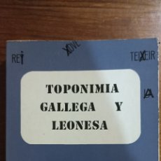Libros: TOPONIMIA GALLEGA Y LEONESA. Lote 297935718