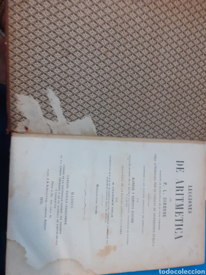 Libros: LECCIONES DE ARITMETICA - CIRODDE,P.L. - Foto 1