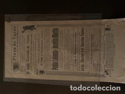 Libros: CARTEL PROGRAMA DE CORRIDA DE TOROS DE PAEL DE BECERRO. MIGUEL CUCHET, PABLO LALANDA, JOSELITO MARTI