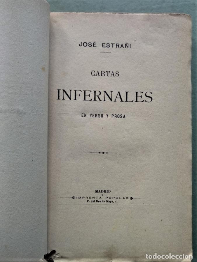 Libros: Cartas Infernales en verso y prosa. - Estra&ntilde;i, Jos&eacute;. - Foto 2