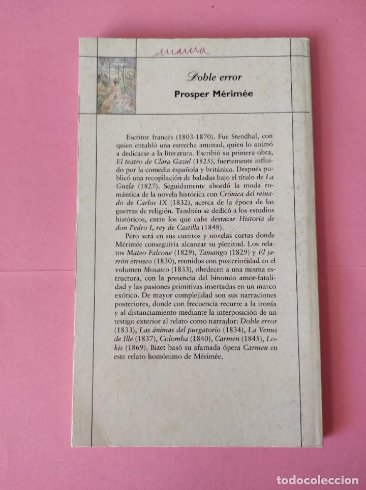 Libros: DOBLE ERROR - Prosper M&eacute;rim&eacute;e - Foto 2