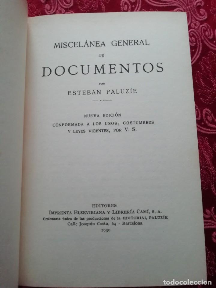 Libros: Miscelanea de documentos paluzie edici&oacute;n facs&iacute;mil 1930 - Foto 4