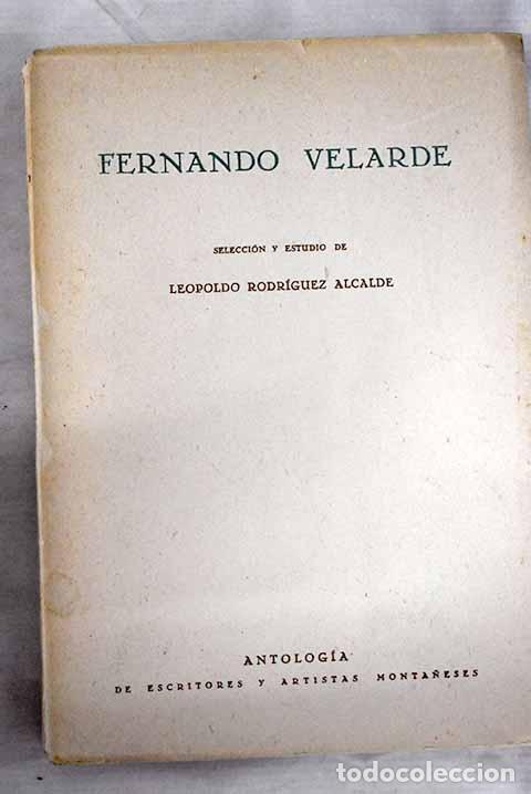 Libros: Fernando Velarde.- Velarde, Fernando - Foto 1