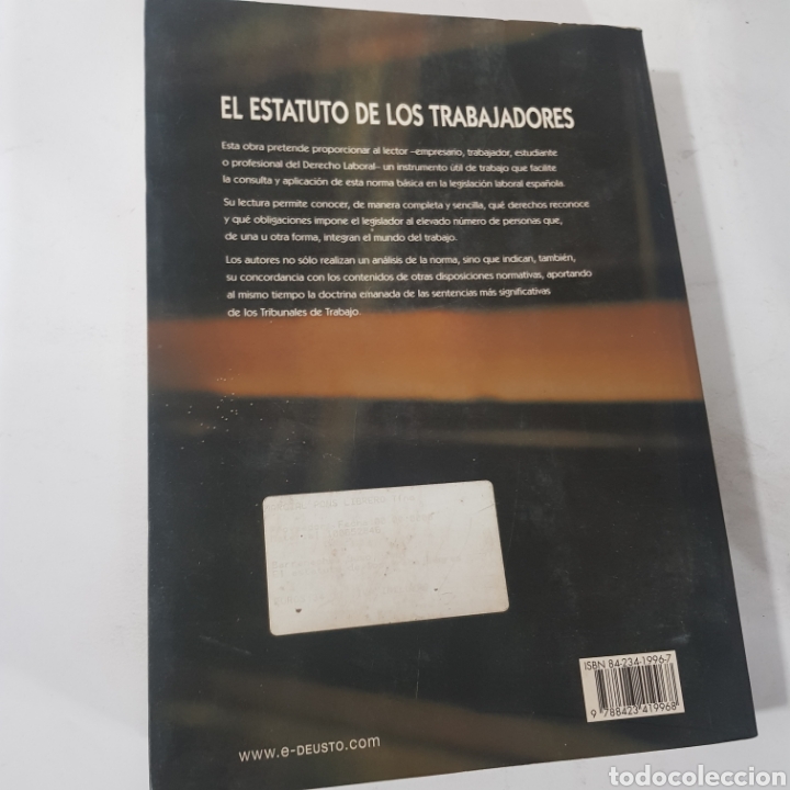 Libros: LB 967 el Estatuto de los Trabajadores - LIBRO SEGUNDA MANO - Foto 2