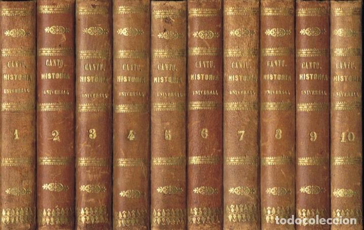 Libros: HISTORIA UNIVERSAL. 38 Tomos. Completo. - Cant&uacute;. C&eacute;sar, (1804 &ndash; 1895) - Foto 2