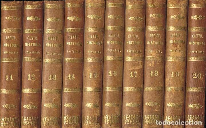 Libros: HISTORIA UNIVERSAL. 38 Tomos. Completo. - Cant&uacute;. C&eacute;sar, (1804 &ndash; 1895) - Foto 3