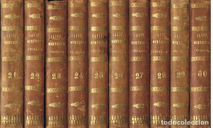 Libros: HISTORIA UNIVERSAL. 38 Tomos. Completo. - Cant&uacute;. C&eacute;sar, (1804 &ndash; 1895) - Foto 4
