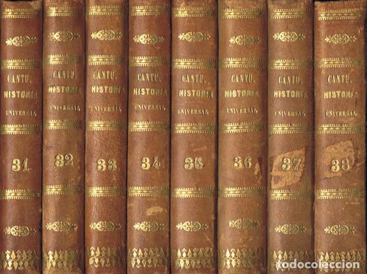 Libros: HISTORIA UNIVERSAL. 38 Tomos. Completo. - Cant&uacute;. C&eacute;sar, (1804 &ndash; 1895) - Foto 5