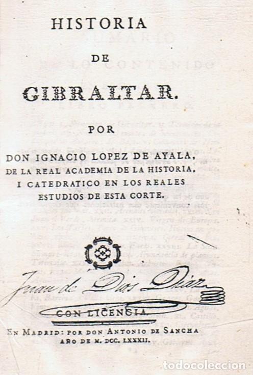 Libros: HISTORIA DE GIBRALTAR. - L&oacute;pez de Ayala. Ignacio, - Foto 1