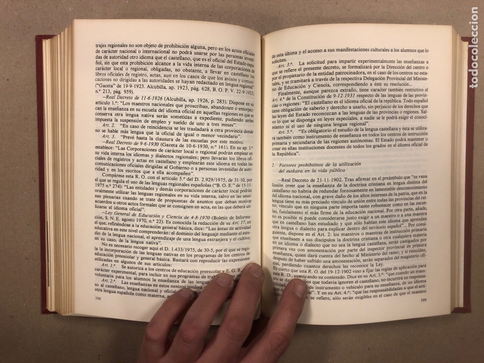 Libros: EL LIBRO BLANCO DEL EUSKARA. EUSKALTZAINDIA. REAL ACADEMIA DE LA LENGUA VASCA 1977. - Foto 7