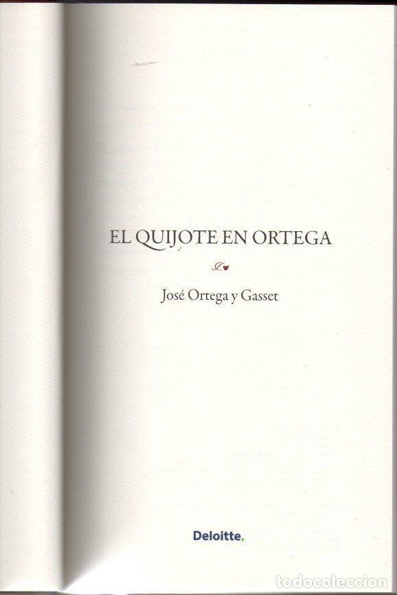 Libros: EL QUIJOTE EN ORTEGA. - ORTEGA Y GASSET, Jos&eacute;. - Foto 1