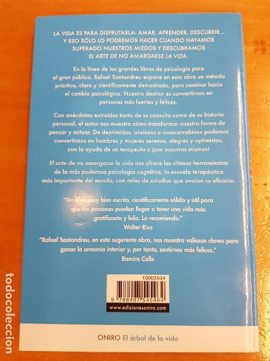 Libros: El arte de no amargarse la vida - Rafael Santandreu - Foto 2