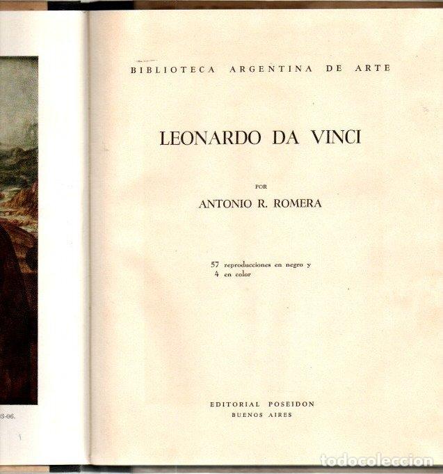 Libros: LEONARDO DA VINCI. - ROMERA, Antonio R. - Foto 1
