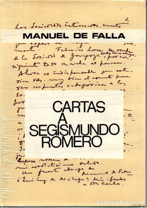 Libros: CARTAS A SEGISMUNDO ROMERO. - FALLA, Manuel de. - Foto 1