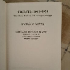 Libros: TRIESTE, 1941-1954 - BOGDAN C. NOVAK