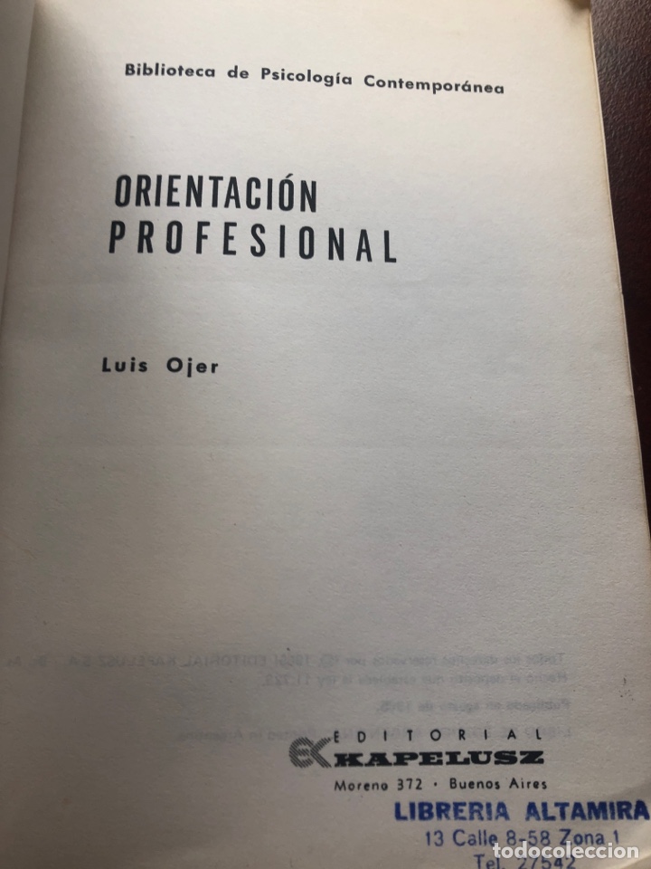 Libros: Orientacion profesional - Luis Ojer - Foto 2